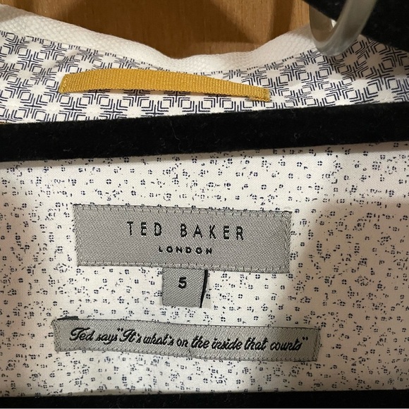 TED BAKER- white long sleeve button down - Picture 3 of 4